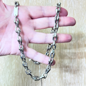 Men's 316L steel chain in silver color Visetti KD005