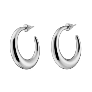 Women's earrings steel rings silver