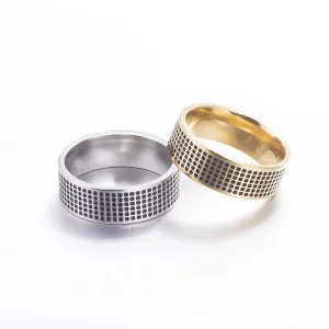 Unisex ring 8mm steel 316L silver bode 06027