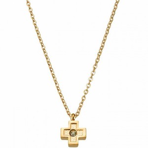  Womens necklace cross steel 316 L gold