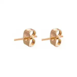 Γυναικεία σκουλαρίκια κρίκοι ατσάλι ροζ-χρυσό Art 02124