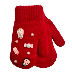 Παιδικά γάντια για κορίτσι bode 3934-1 κόκκινο 