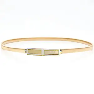 Women's belt metal elastic gold 