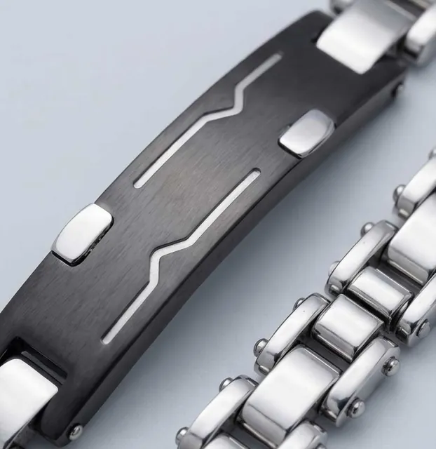 BODE Men's ID Bracelet Stainless Steel Silver 00743
