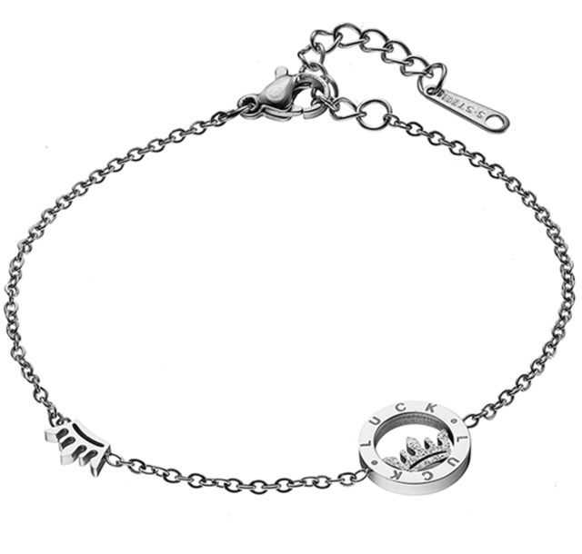 Women's steel bracelet 316L silver