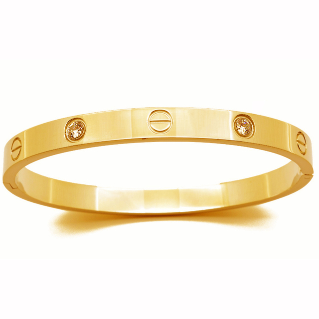 Women's steel bracelet 316L gold