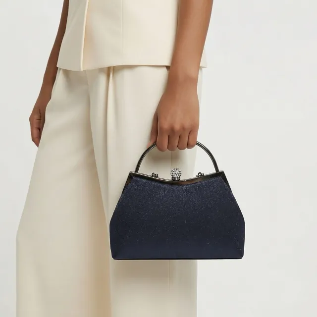 Γυναικείο τσαντάκι βραδυνό Verde 01-1643 μαύρο