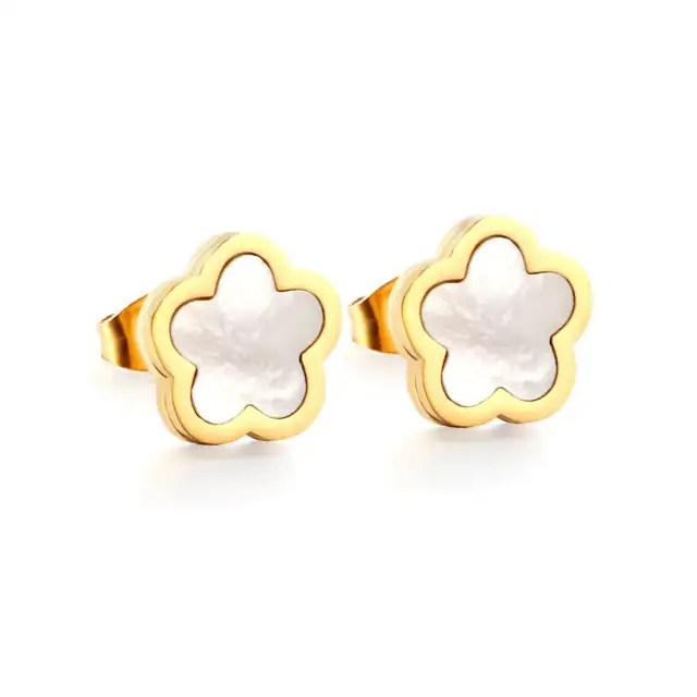 Women's earrings steel 316L gold