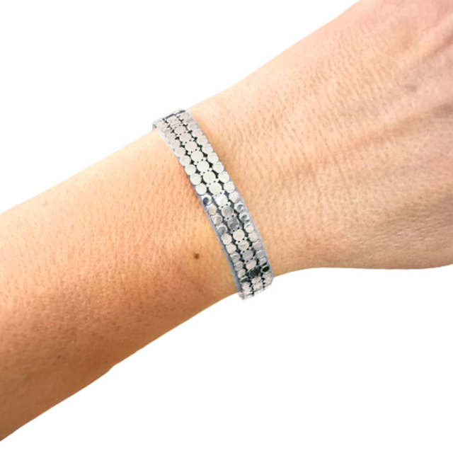 Women's steel bracelet 316L silver