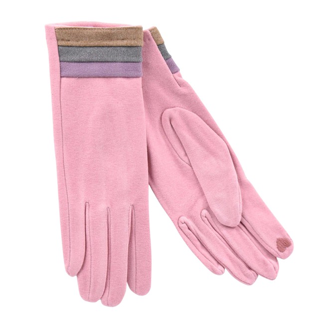 Γυναικεία γάντια Verde  02-606 ροζ      