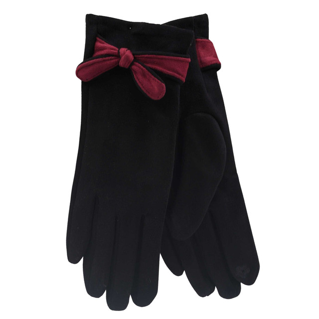 Γυναικεία γάντια Verde  02-581 μαύρο 