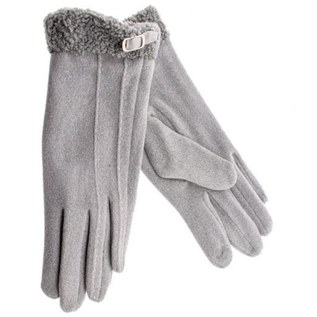 Γυναικεία γάντια Verde  02-585 ανοιχτό γκρι
