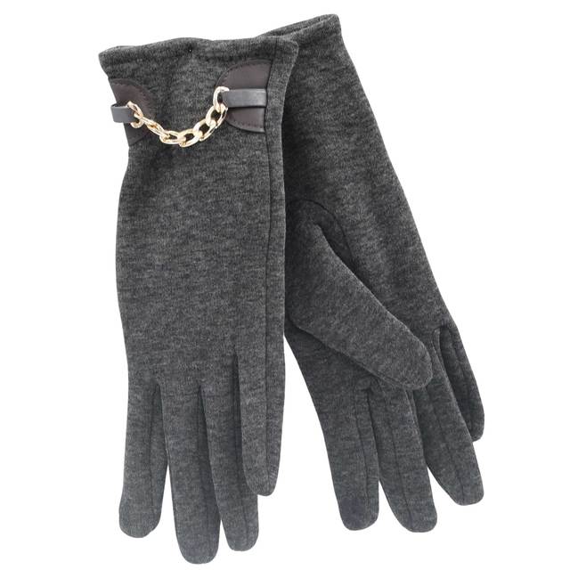 Gloves for women Verde 02-593 grey