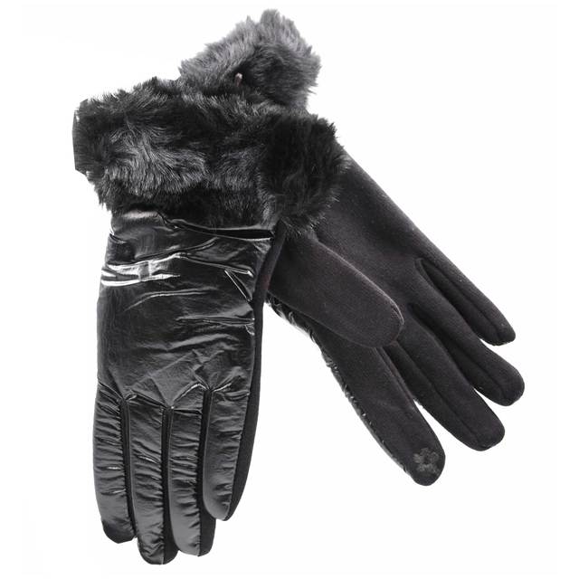 Γυναικεία γάντια Verde  02-603 μαύρο