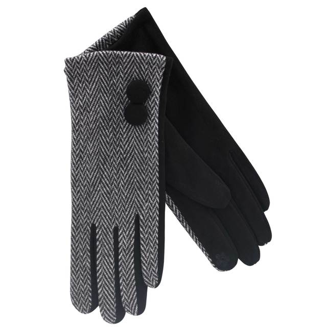 Γυναικεία γάντια Verde  02-610 μαύρο