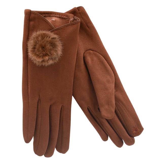 Gloves for women Verde 02-612 camel