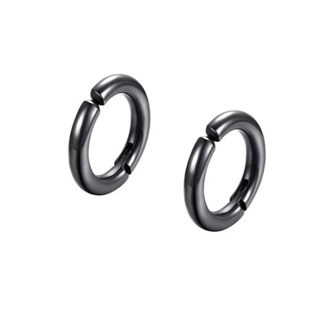 Unisex steel rings 316 without hole black