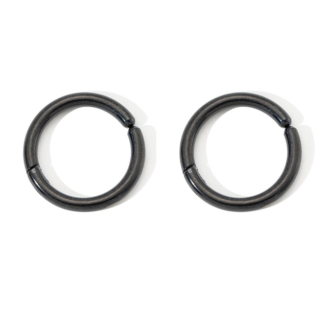 Unisex steel rings 316 without hole black