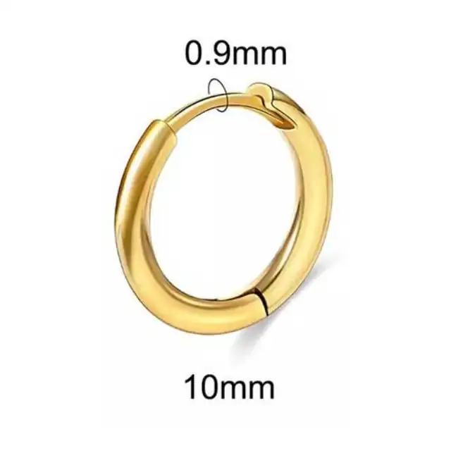 Unisex earrings steel 316L gold 