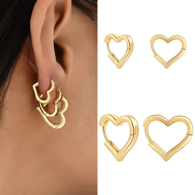 Women's earrings steel 316L rings silver 