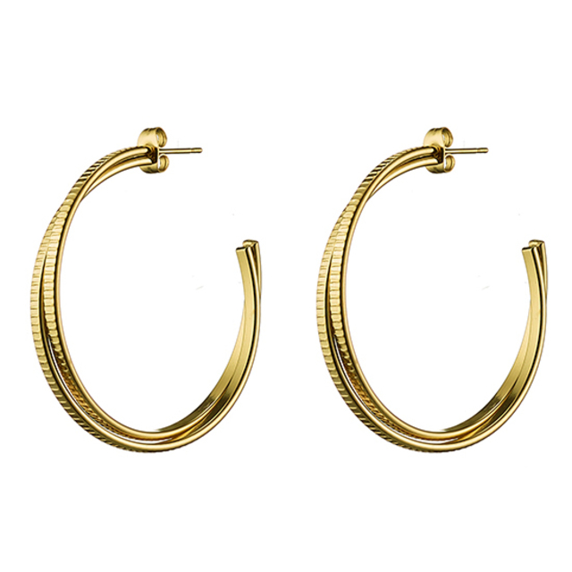 Women's earrings Art 02141 steel rings gold 