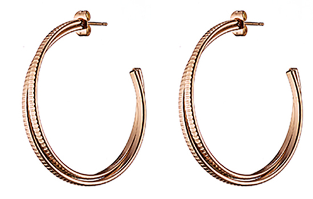  Women's earrings  Art 02141 steel 316L rings rose-gold 