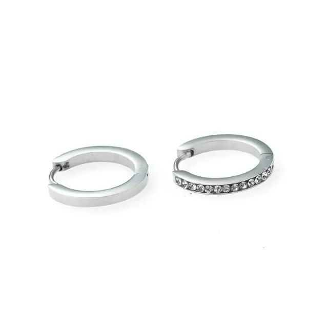  Earrings bode 02157 steel 316L rings silver