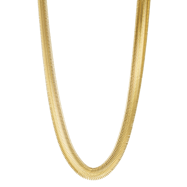  Γυναικείο κολιέ αλυσίδα φίδι ατσάλι 316L χρυσό bode 02249