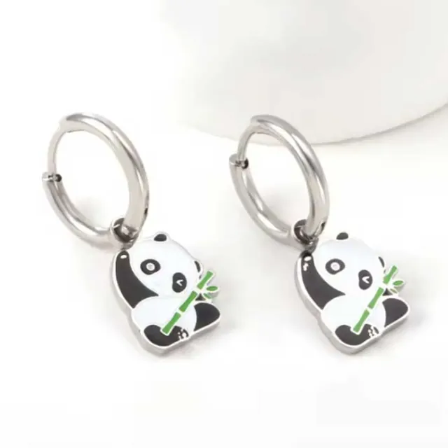 Children's earrings hypoallergenic rings steel 316L silver