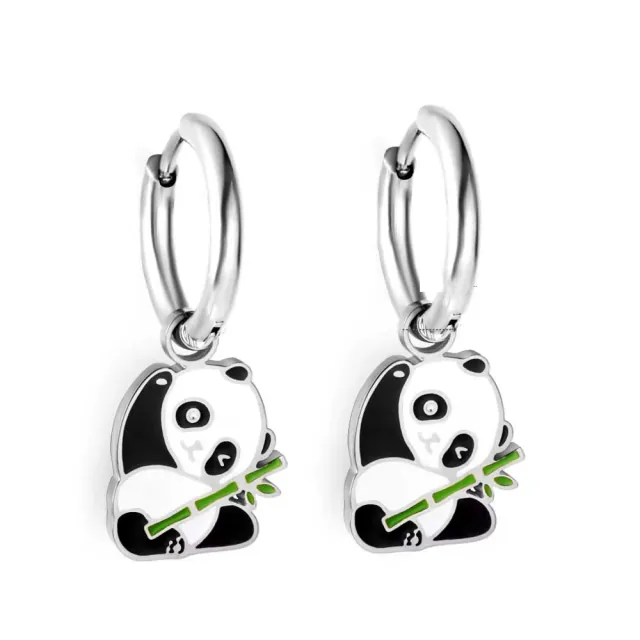 Children's earrings hypoallergenic rings steel 316L silver