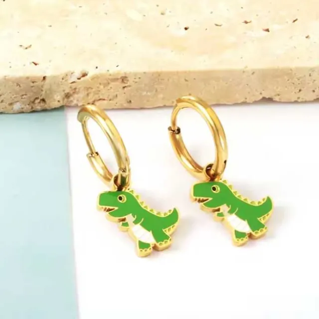 Children's earrings hypoallergenic rings steel 316L gold 