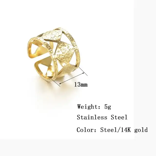 Women's ring bode 02462 steel 316L gold