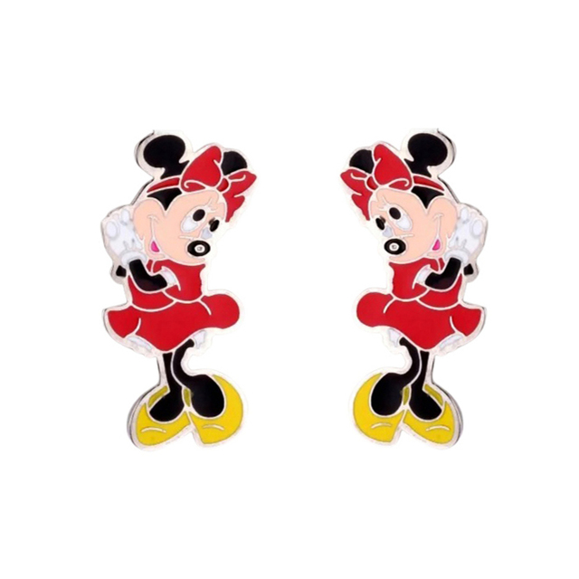 Παιδικά σκουλαρίκια υποαλλεργικά Mini mouse ατσάλι 316L ασημί bode 02470-1