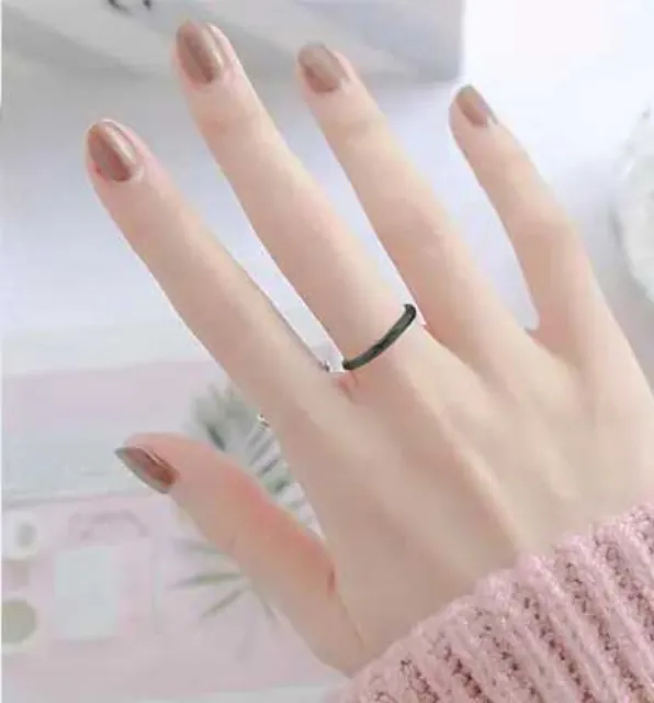 Unisex ring steel 316L in black color