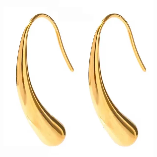 Women's earrings Chunky Drops steel 316L gold bode 02766