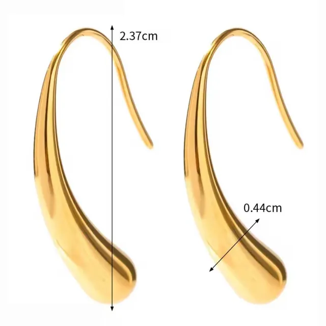 Women's earrings Chunky Drops steel 316L gold bode 02766