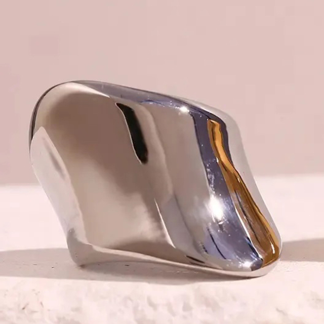 Women's ring steel 316L silver