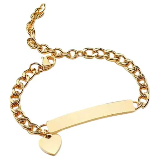 Children's bracelet hypoallergenic steel 316L gold 