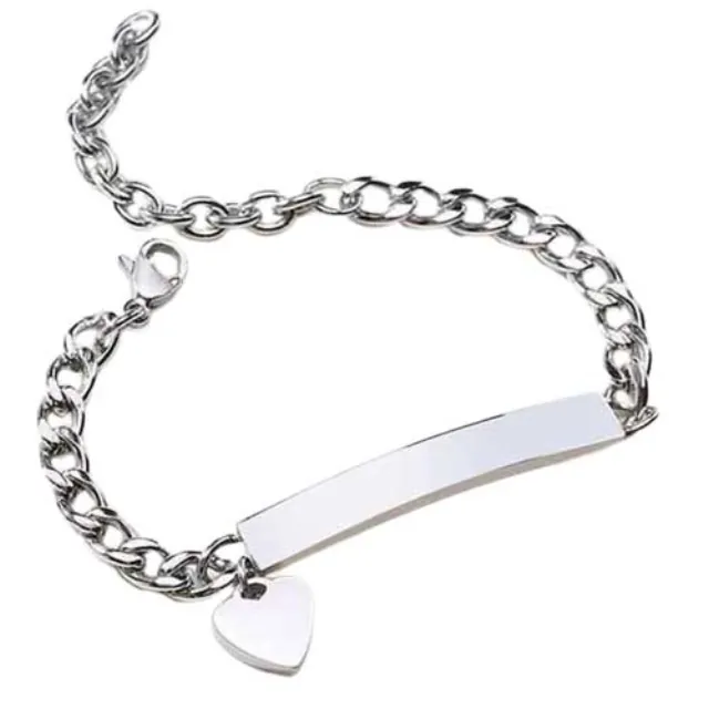 Children's bracelet hypoallergenic steel 316L silver