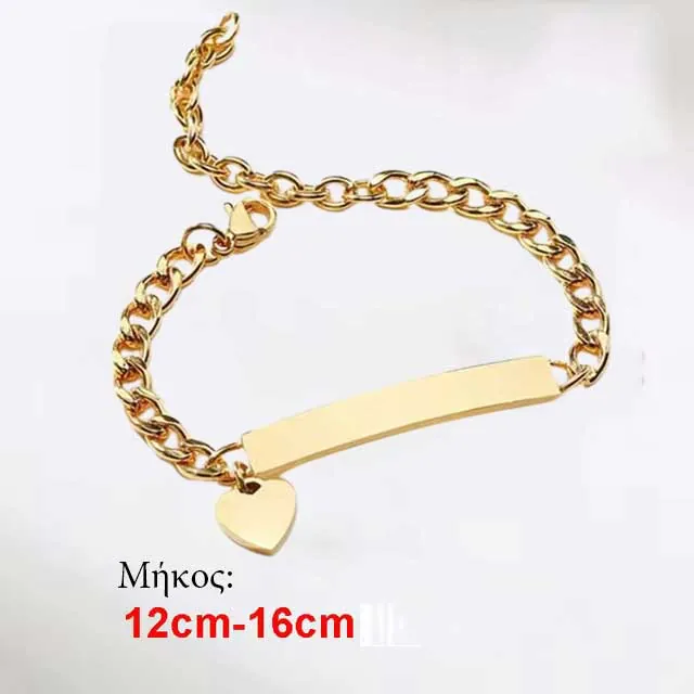 Children's bracelet hypoallergenic steel 316L gold 