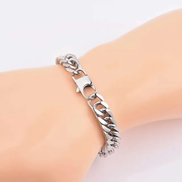 Steel bracelet 316L silver