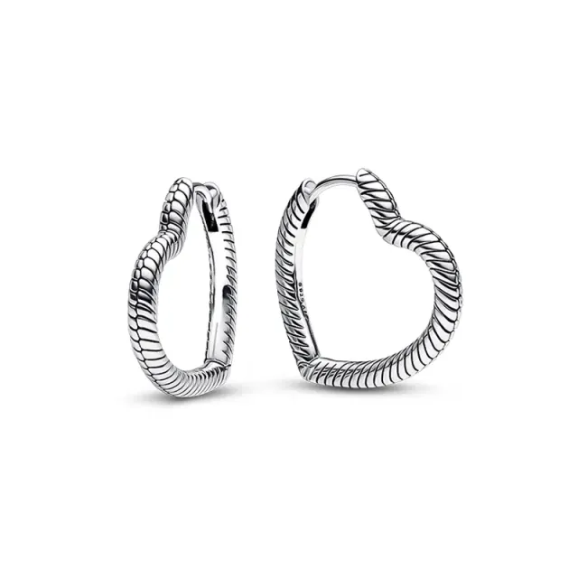 Εarrings hoops pair 25mm silver 925 