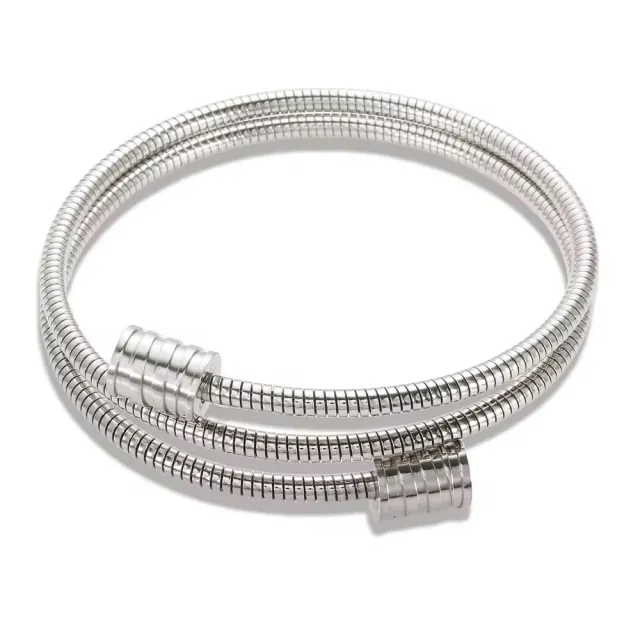 Γυναικείο Βραχιόλι Snake ατσάλι 316L ασημί bode 03415