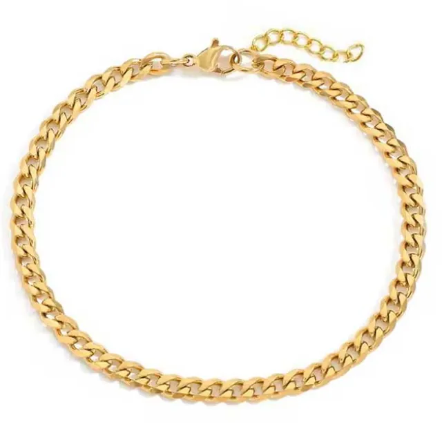 Women's Ankle Bracelet Gold Plated Stainless Steel
