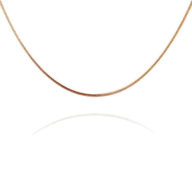 Γυναικεία αλυσίδα λεπτή από ατσάλι 316L ροζ-χρυσό bode 03504