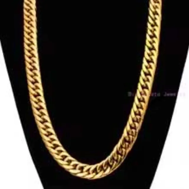 Men's Neck chain thick width 16mm 316L steel gold