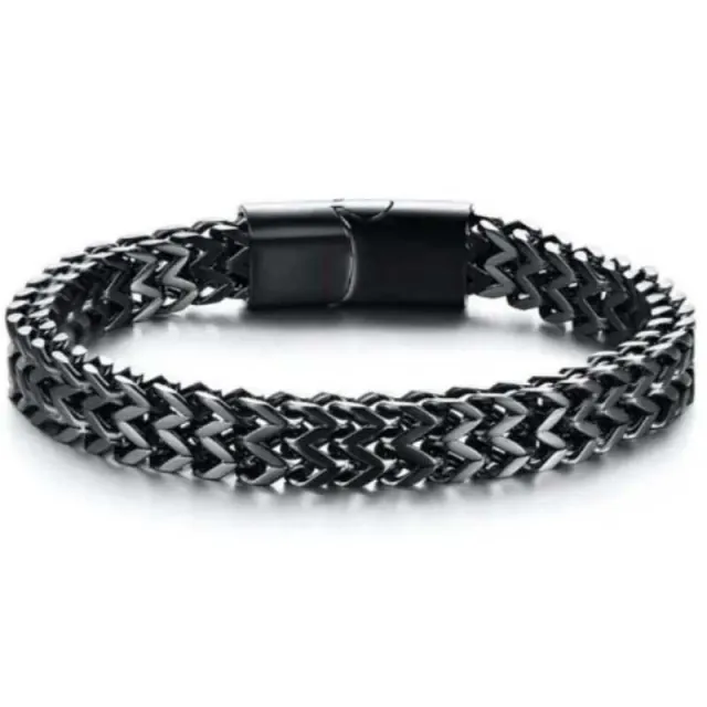 Men's stainless steel bracelet 316L black