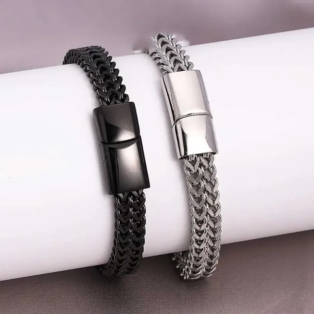 Men's stainless steel bracelet 316L black