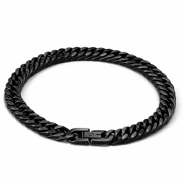 Men's stainless steel bracelet 316L black