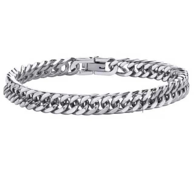 Men's stainless steel bracelet 316L black